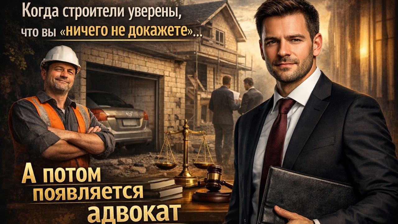 Когда строители уверены, что вы «ничего не докажете». А потом появляется адвокат.