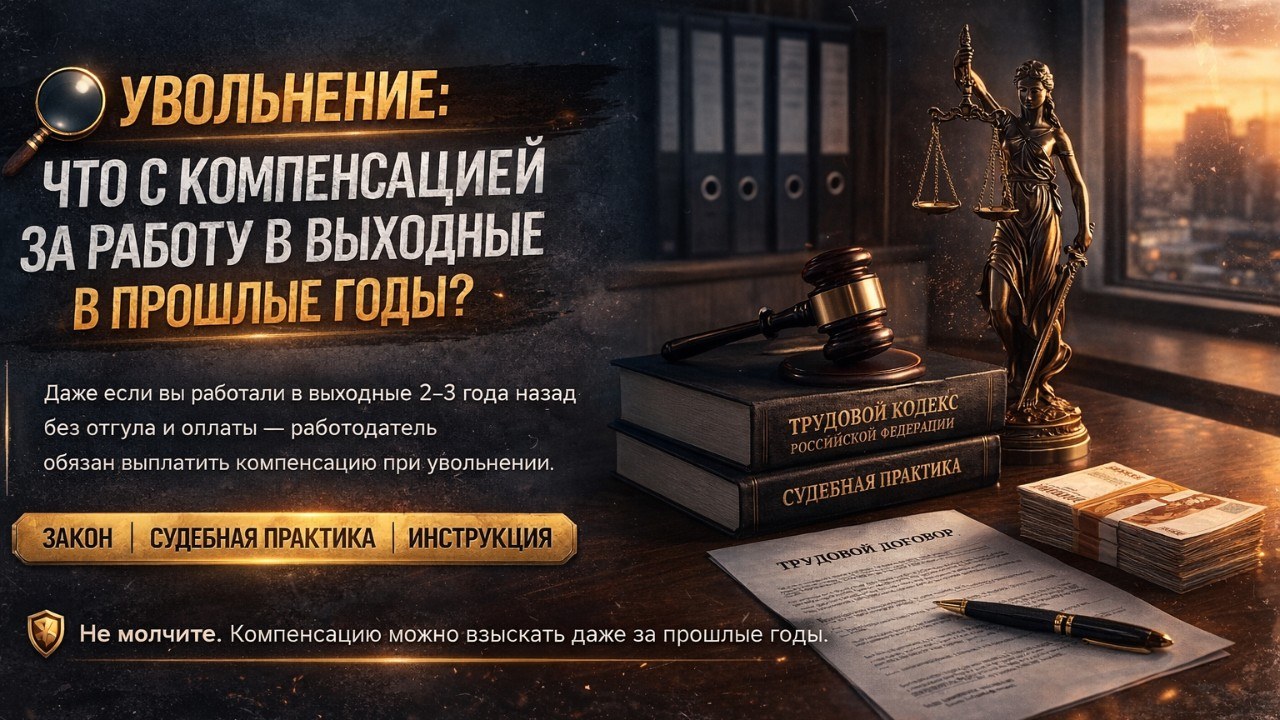 Увольнение: что с компенсацией за работу в выходные в прошлые годы?