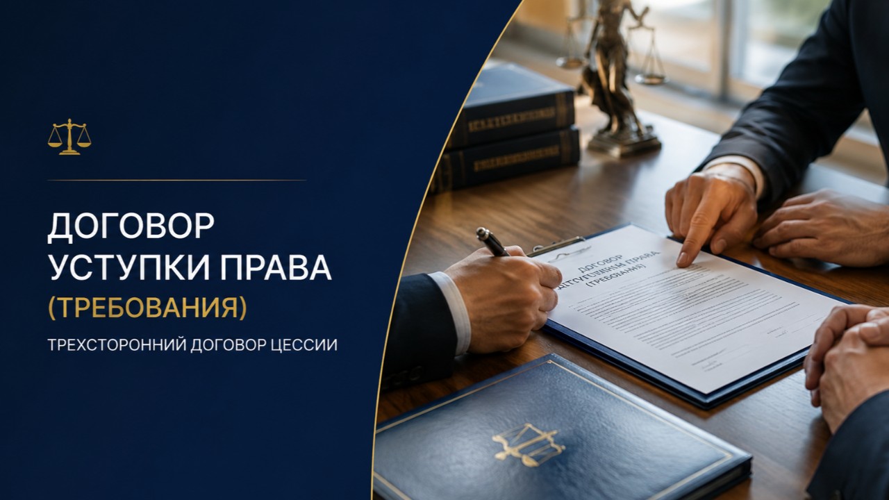 Форма договора уступки права (требования) (цессия) трёхсторонний