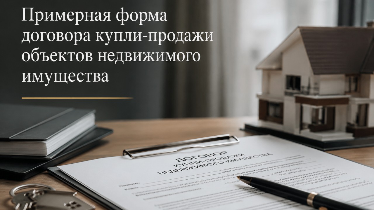 Форма договора купли-продажи недвижимости